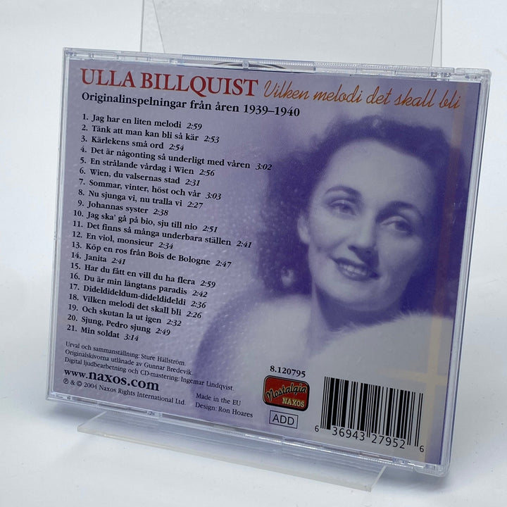 Ulla Billquist Nostalgi CD – Svenska Klassiker 1939 - 1940 - Homy Secondhand Online