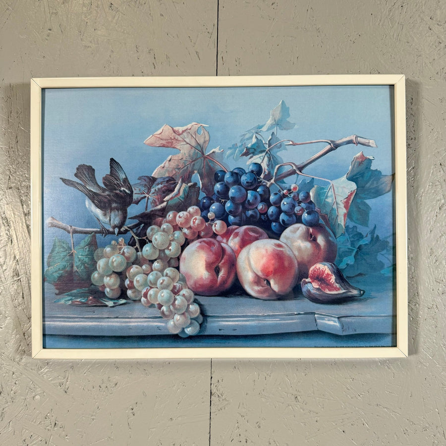 Still Life med Frukter och Fågel - Homy Secondhand Online