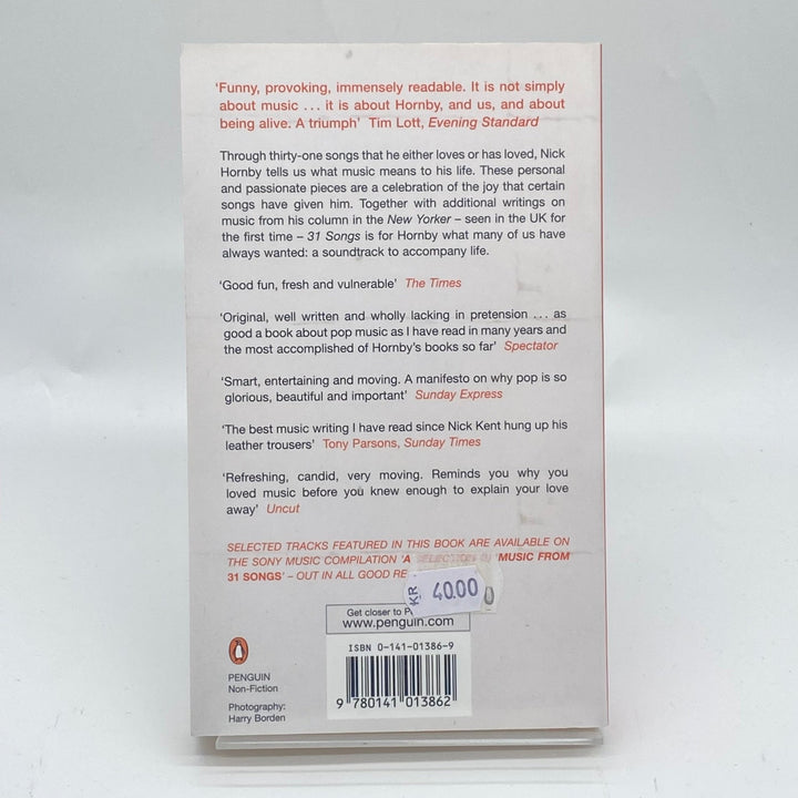 Nick Hornby "31 Songs" Begagnad Bok - Homy Secondhand Online