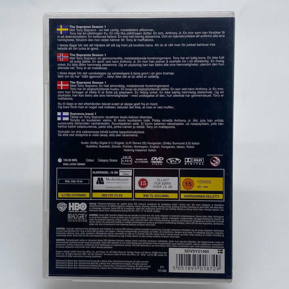 The Sopranos - Första säsongen DVD, Avsnitt 1 - 3 - Homy Secondhand Online