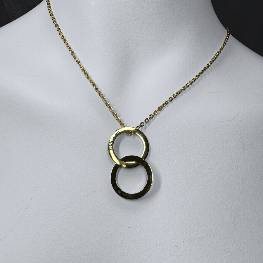 Halsband med sammanlänkade ringar och text - Homy Secondhand Online