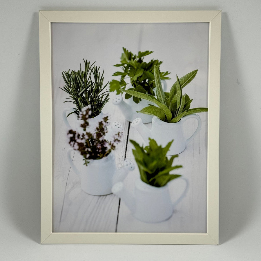 Inramad Konst: Aromatiska Örter i Krukor - Homy Secondhand Online
