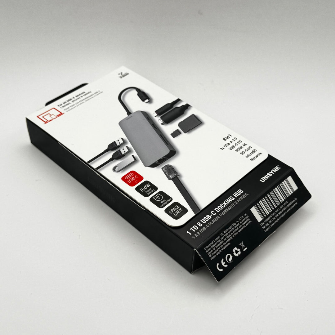 Unisynk 8 - i - 1 USB - C - dockningshub för alla enheter - Homy Secondhand Online