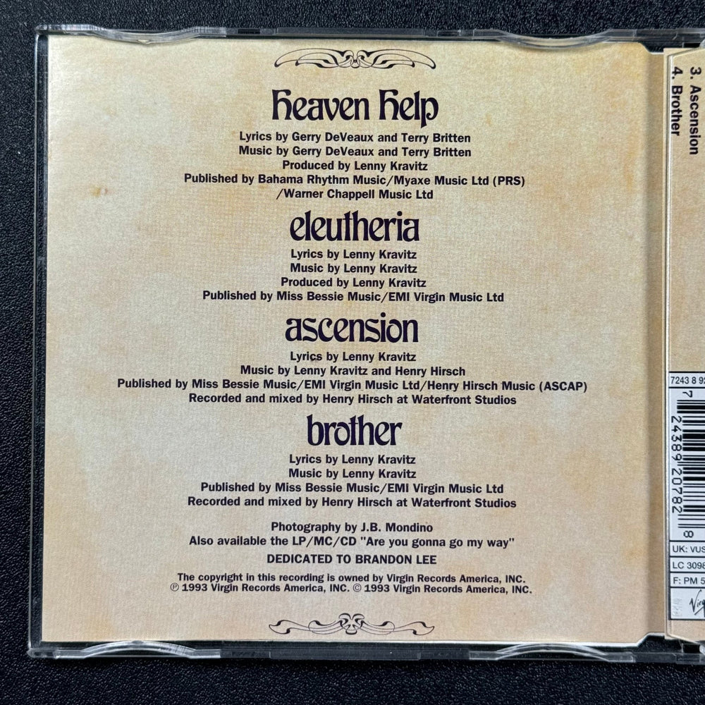 Lenny Kravitz - “Heaven Help” CD Singel (Part Two of Two CD Set) - Homy Secondhand Online