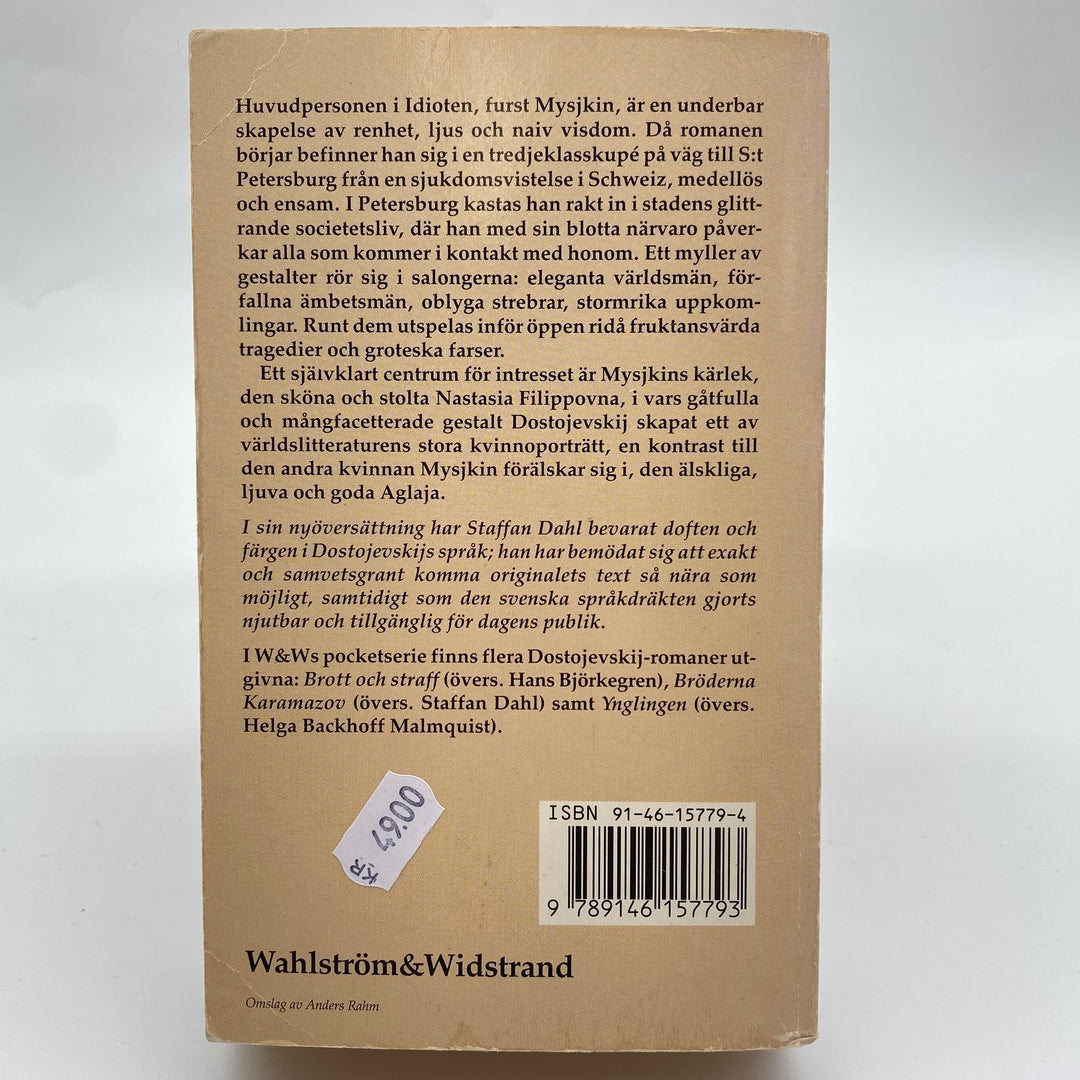 Fjodor Dostojevskij Idioten vintage pocketbok