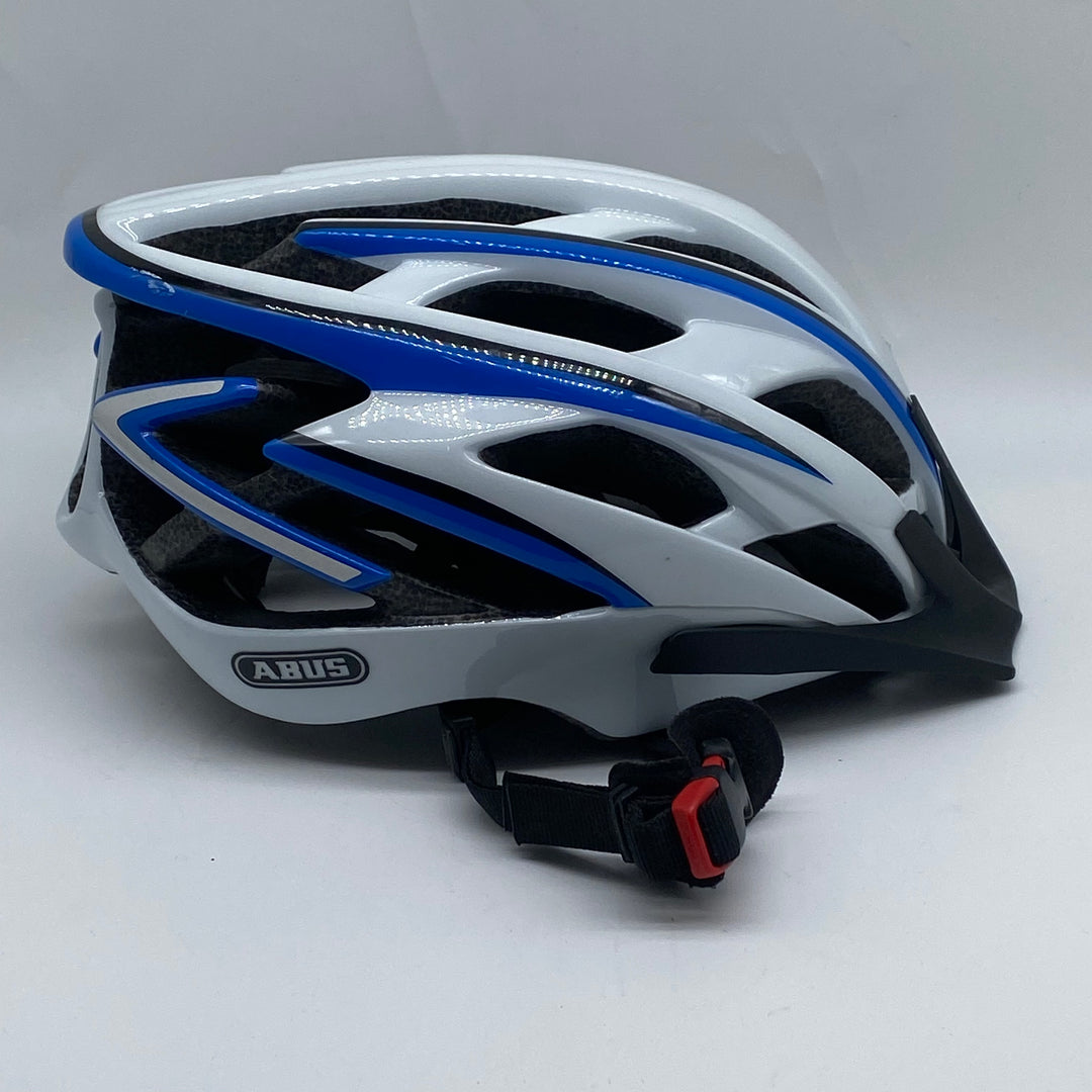 ABUS elegant vit-blå cykelhjälm begagnad