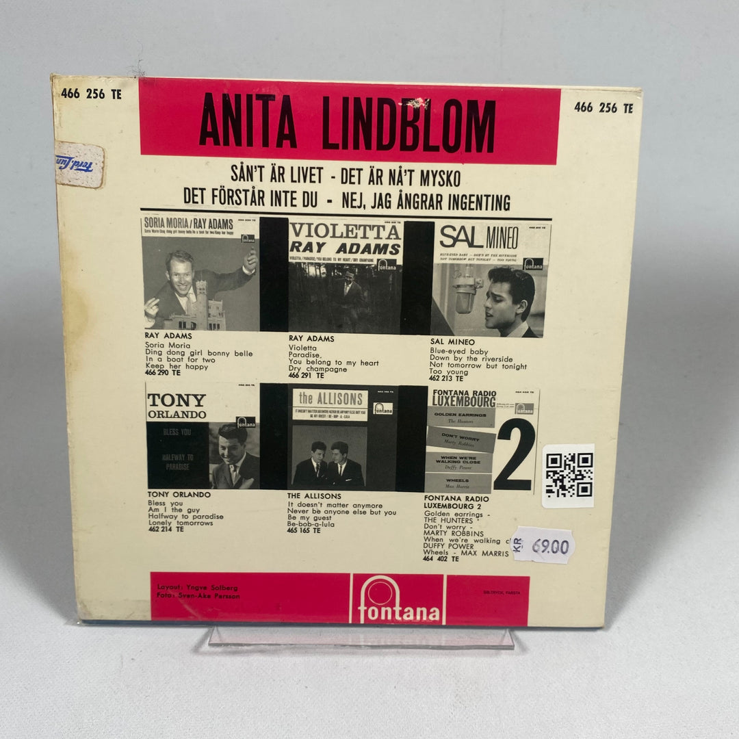 Anita Lindblom retro vinylskiva Fontana vintage