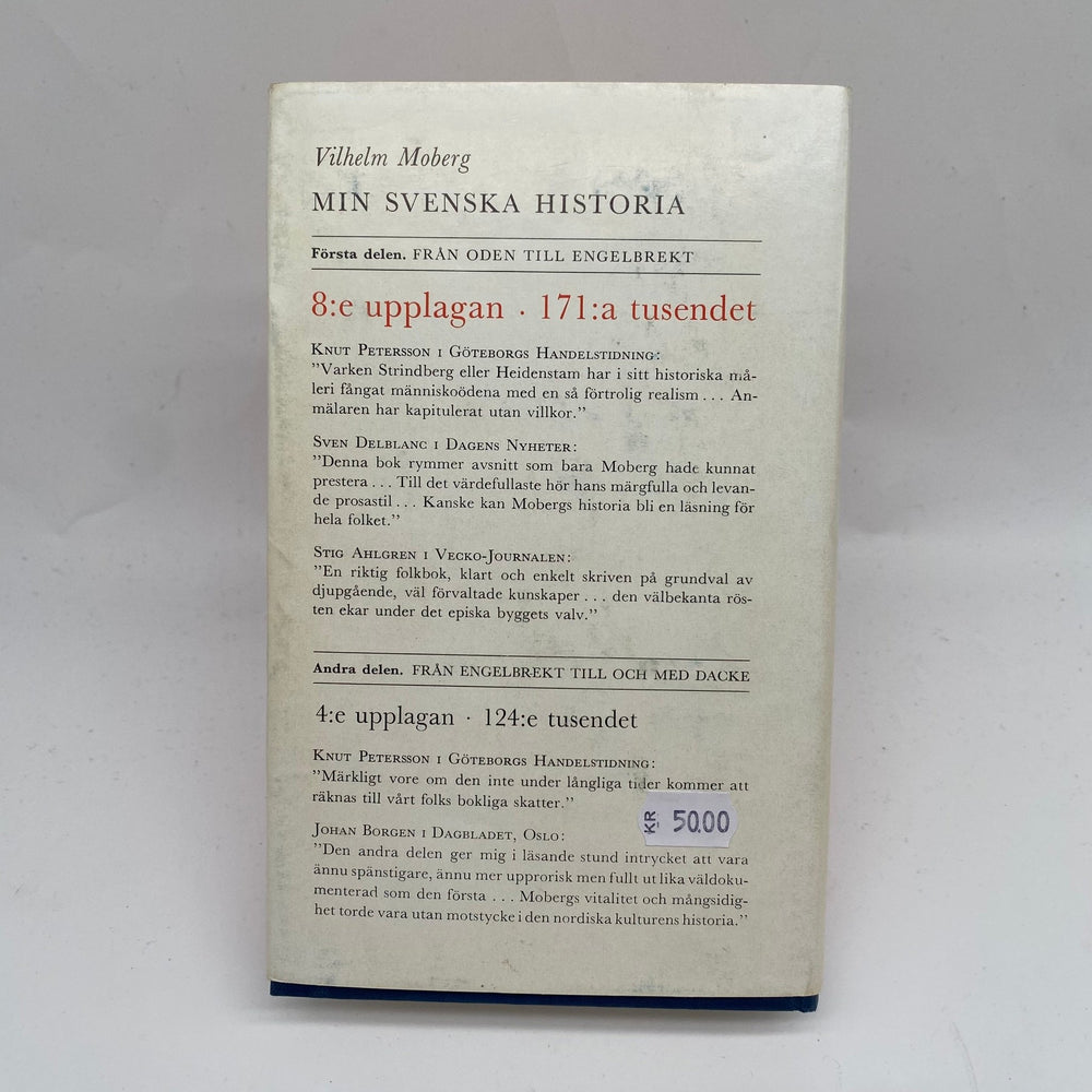 Vilhelm Moberg: Min Svenska Historia Bok - Homy Secondhand Online