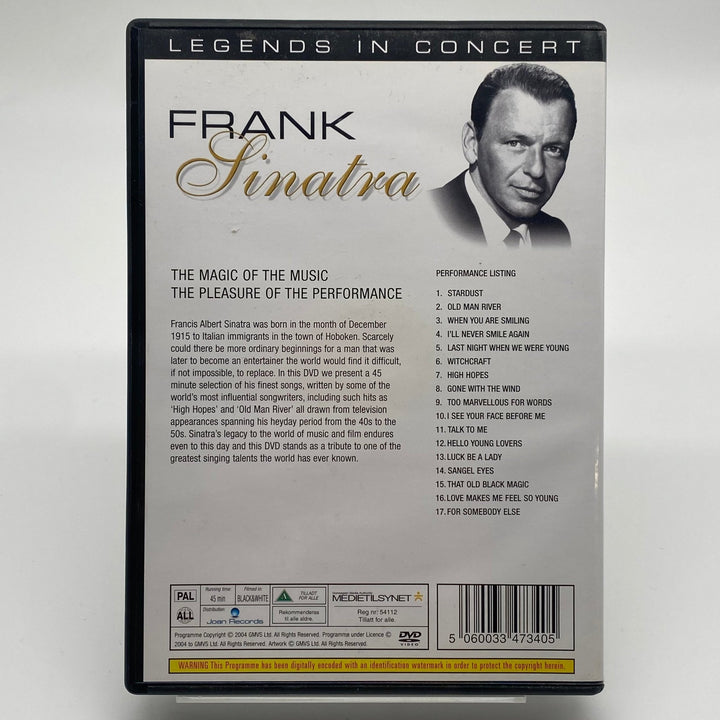 Frank Sinatra DVD: Legendarisk konsertupplevelse - Homy Secondhand Online