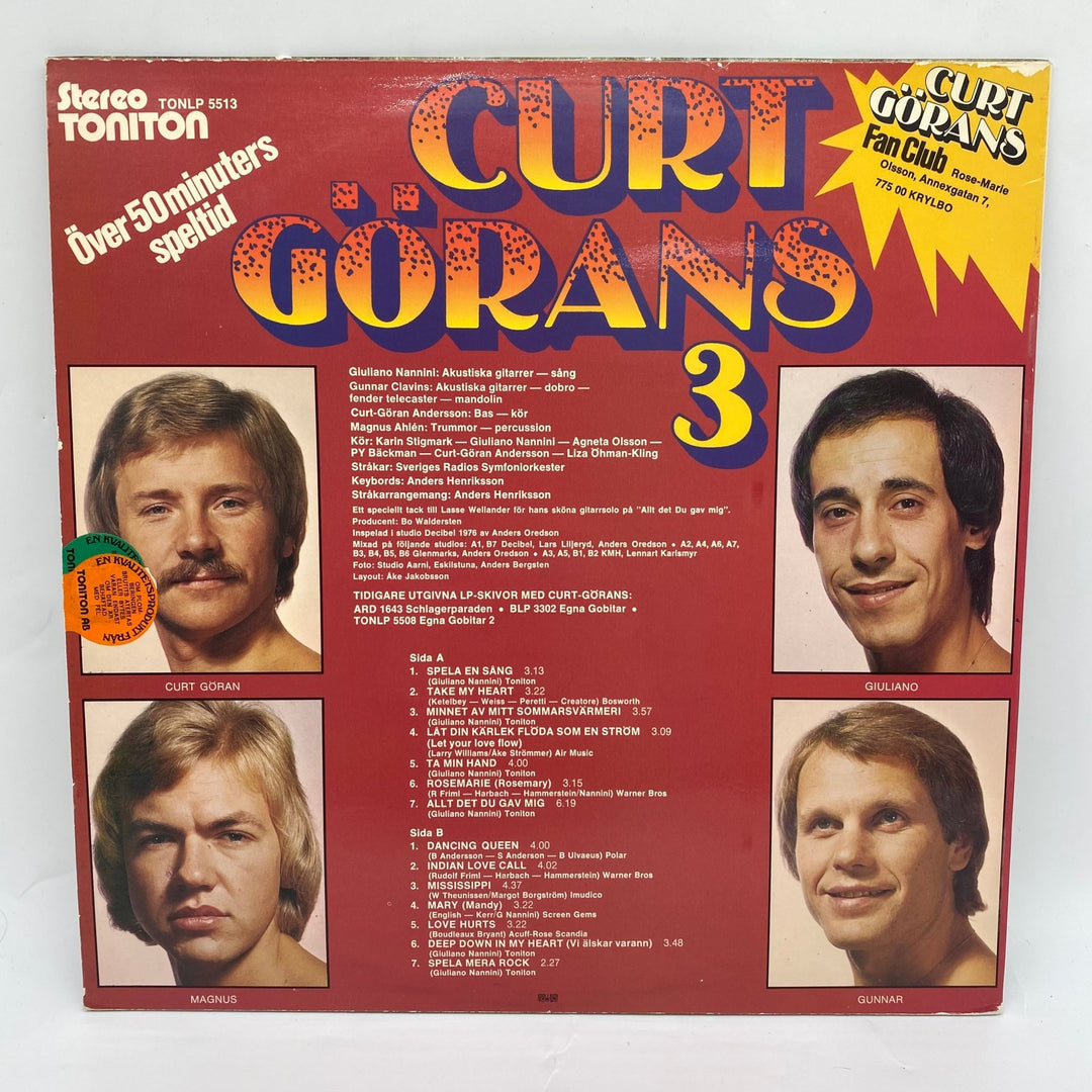 Curt Görans 3 - Klassisk Svensk Pop Vinyl - Homy Secondhand Online