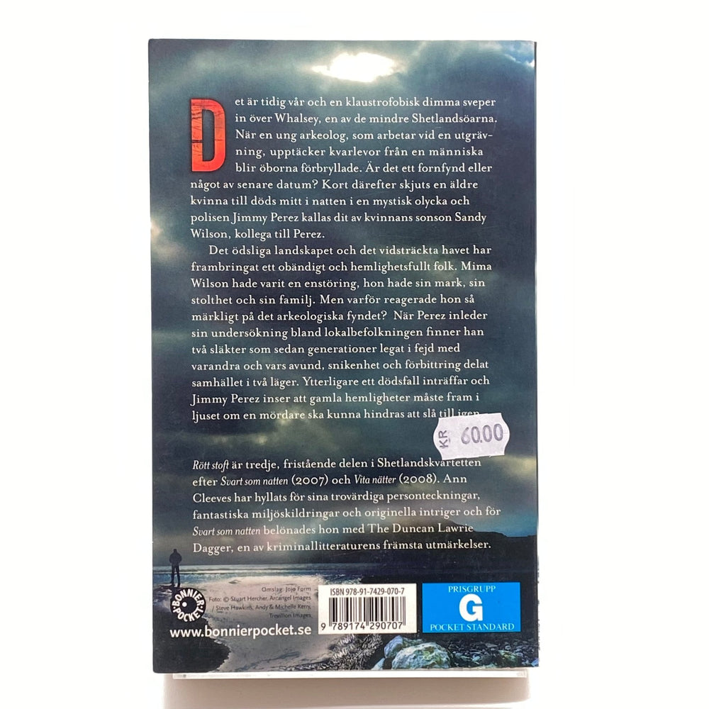 Blått pocketbok Deckare "Rött stoft" Ann Cleeves - Homy Secondhand Online