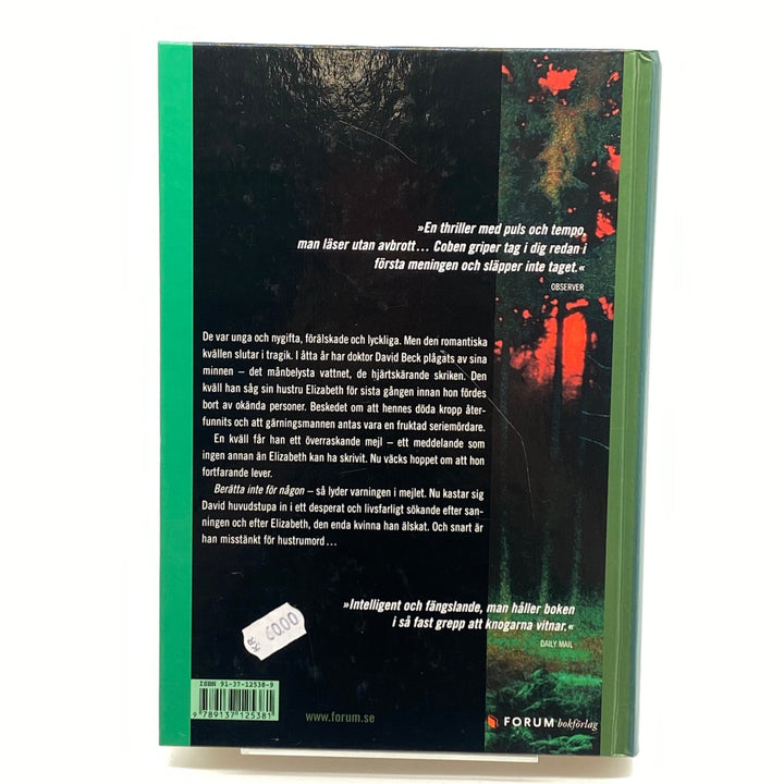 Harlan Coben Berätta inte för någon - Thriller - Homy Secondhand Online