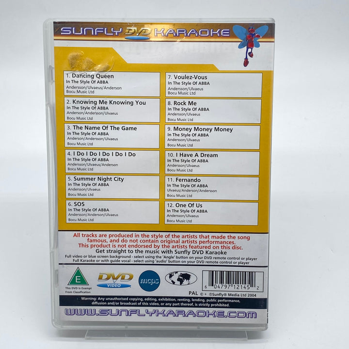 Karaoke-DVD med ABBA-låtar från Sunfly