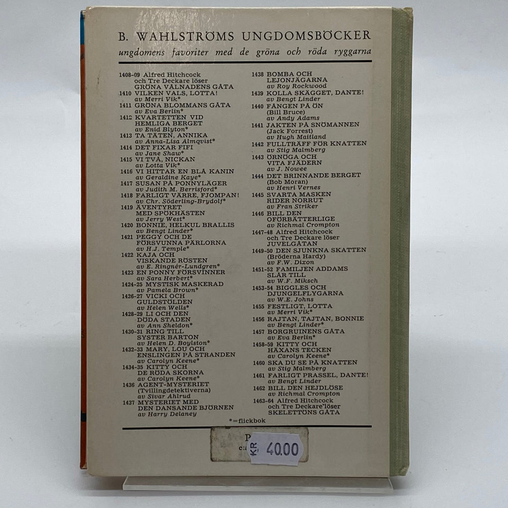Retro ungdomsbok Film - Mysteriet Wahlströms - Homy Secondhand Online