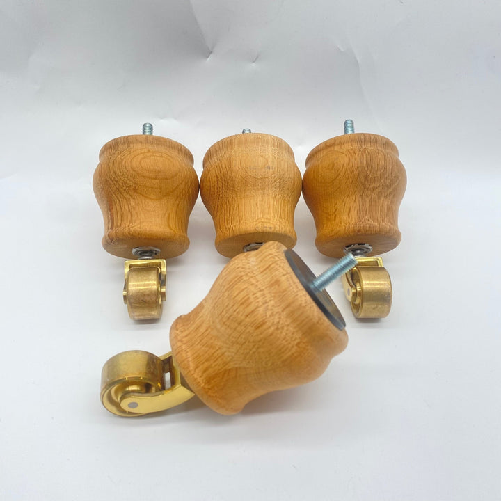 Trämöbler Hjul i Guldton Ø50 mm - Homy Secondhand Online