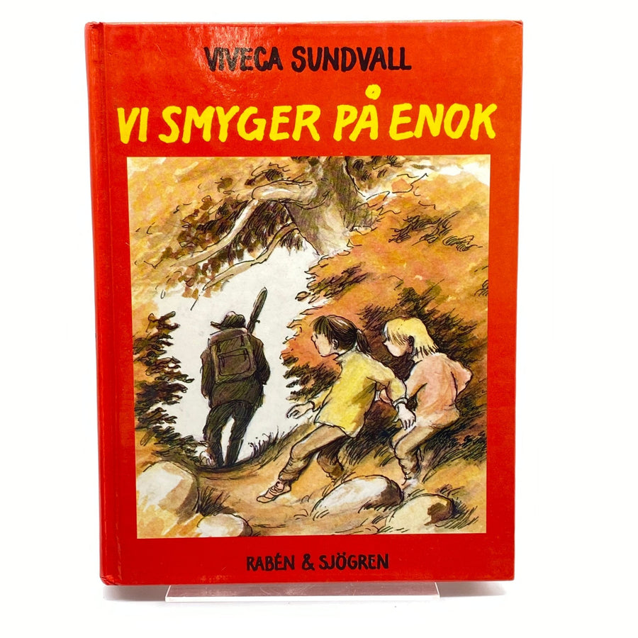 Röd barnbok Vi Smyger på Enok från 1980 - talet - Homy Secondhand Online