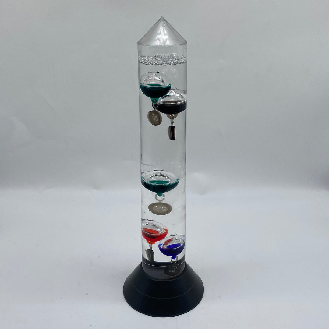 Tysk Galileotermometer i glas och plast