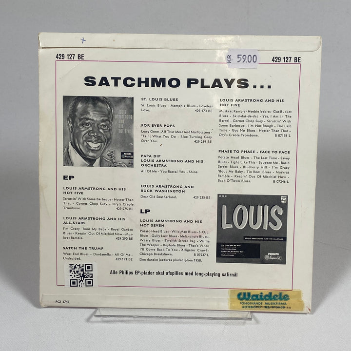 Retro Louis Armstrong Vinylskiva från Philips