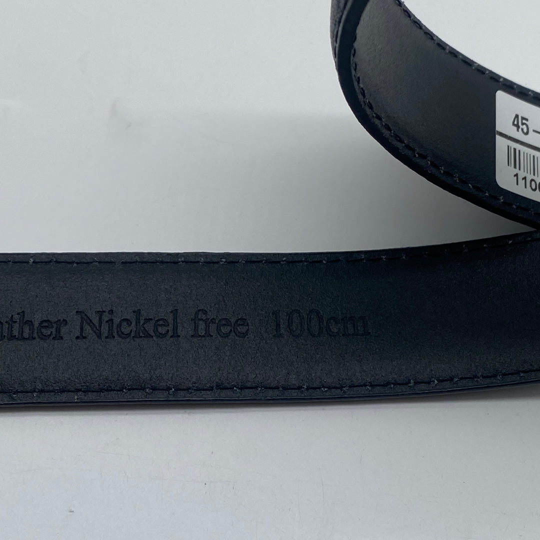 Elegant herrbälte i svart nickelfritt läder