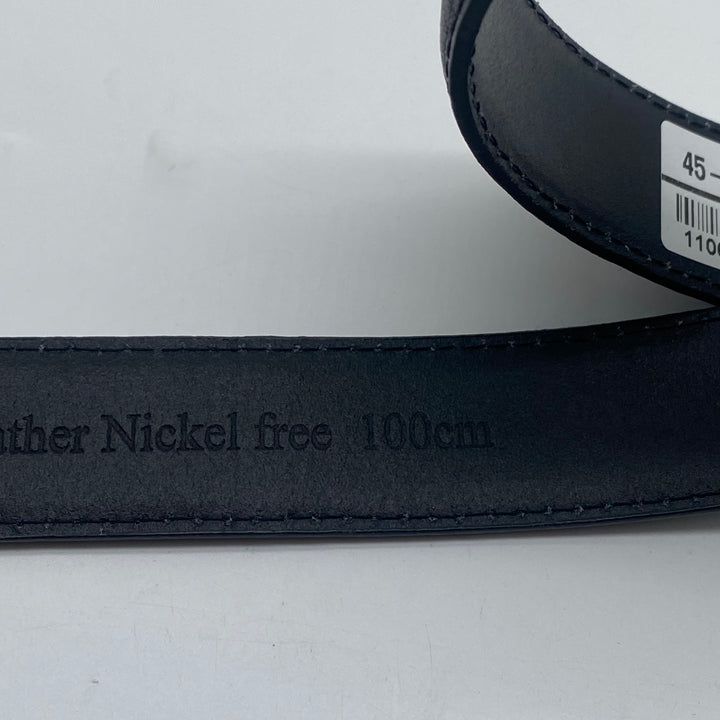 Elegant herrbälte i svart nickelfritt läder