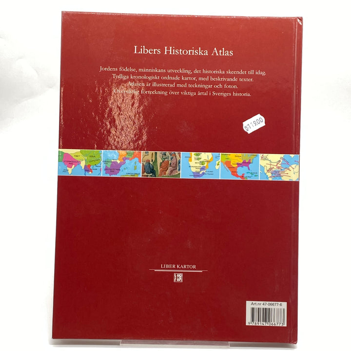 Libers historiska atlas röd omslag