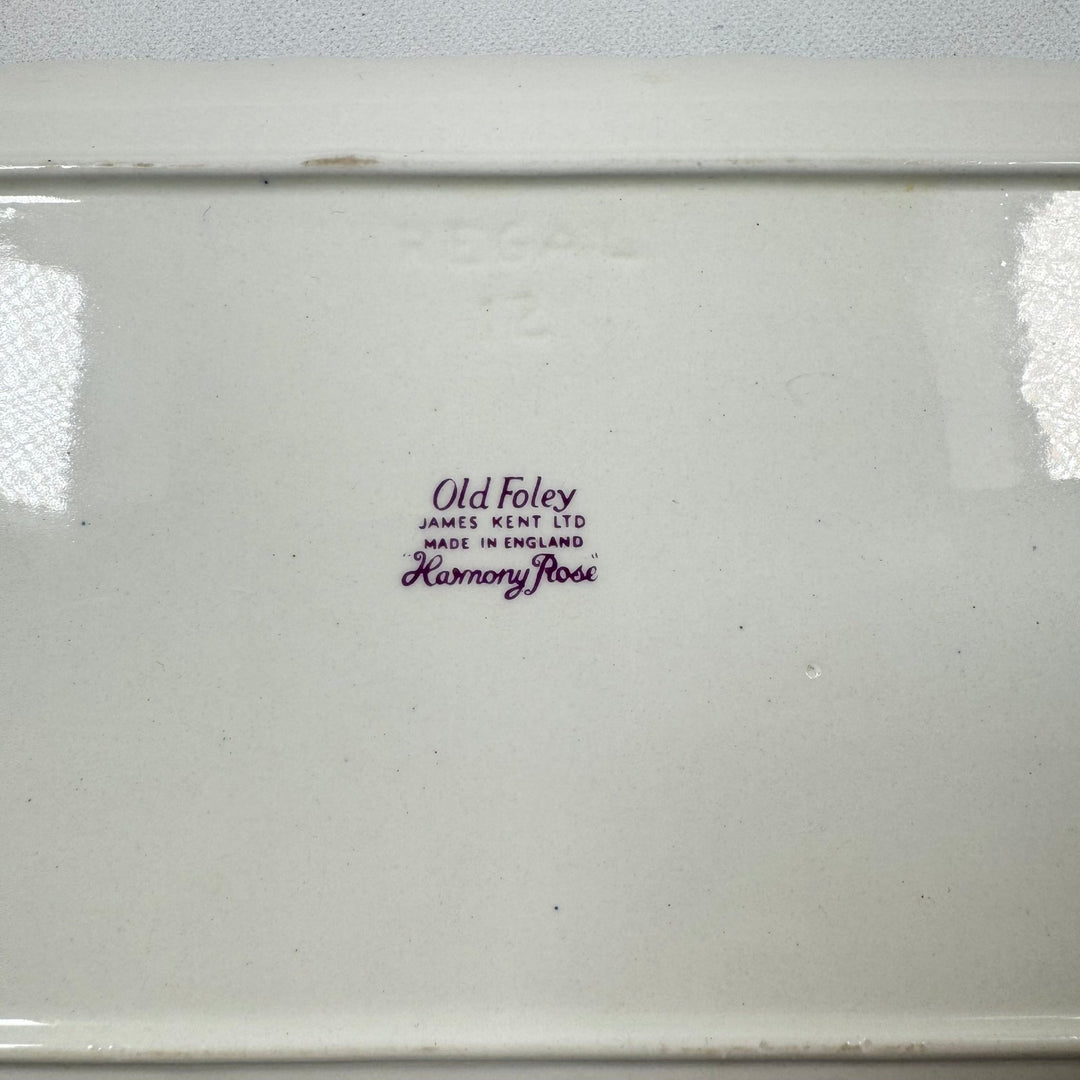 Old Foley Harmony Rose Rektangulärt Porslinsfat - Homy Secondhand Online
