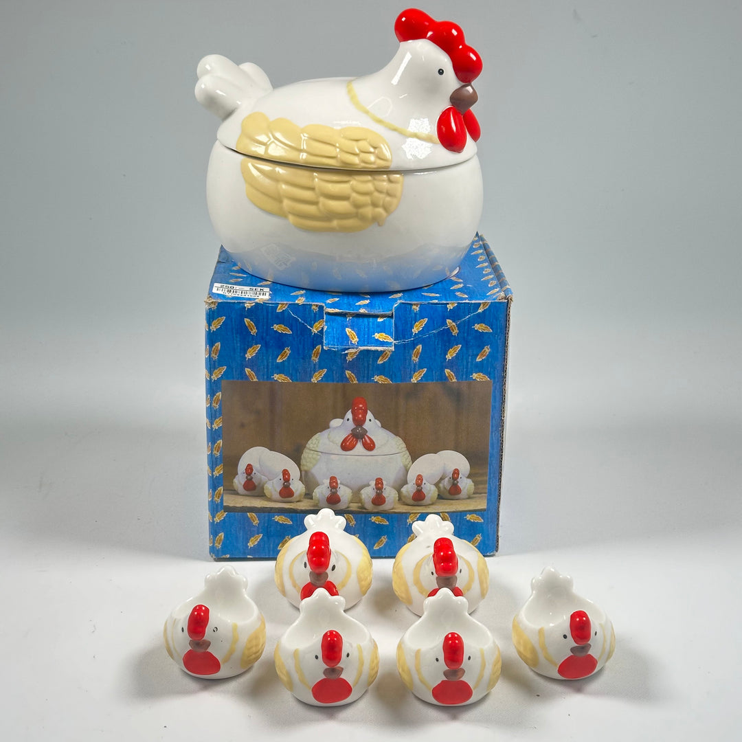 Charmigt Hönskärl med Matchande Salt- och Pepparkar
