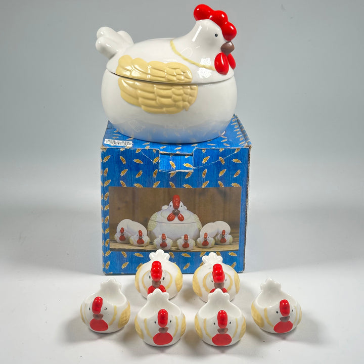Charmigt Hönskärl med Matchande Salt- och Pepparkar