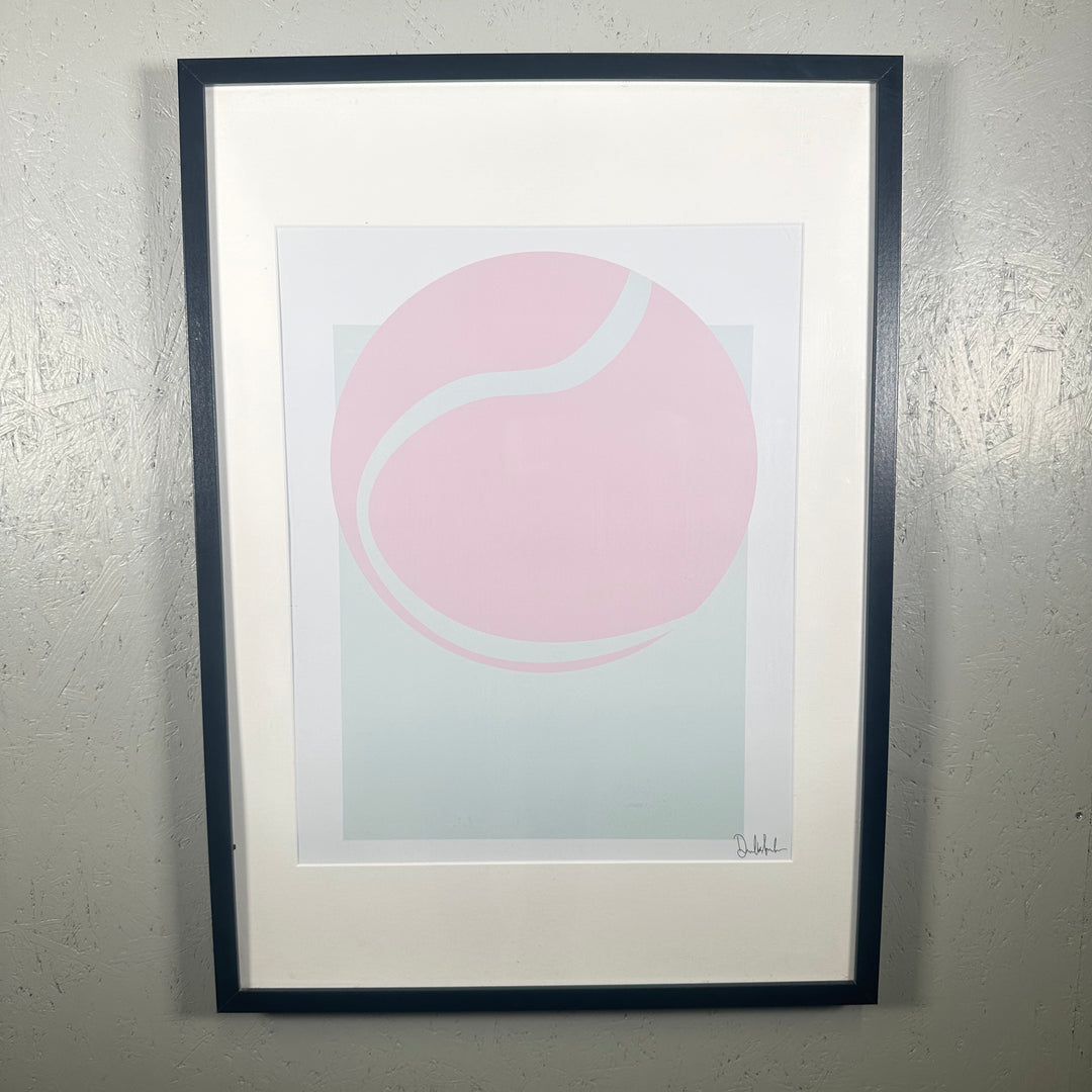 Tenniskonstaffisch - Rosa och Grön Tennisboll