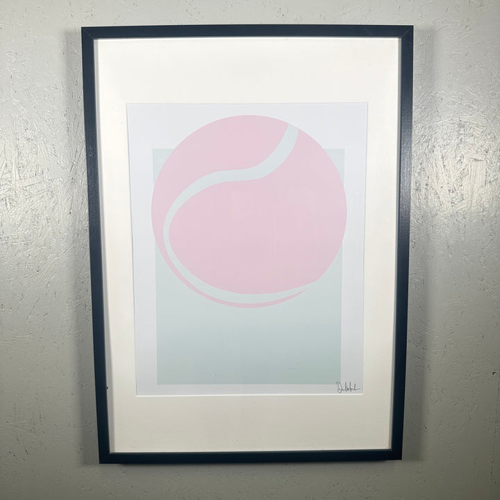 Tenniskonstaffisch - Rosa och Grön Tennisboll