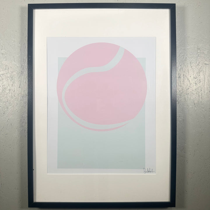 Tenniskonstaffisch - Rosa och Grön Tennisboll