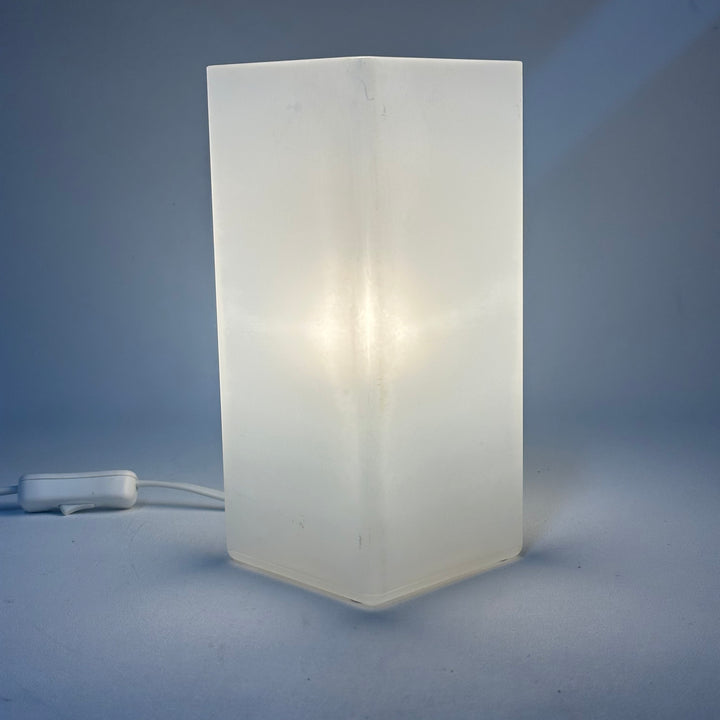 Minimalistisk Vit LED Bordslampa i Frostat Glas