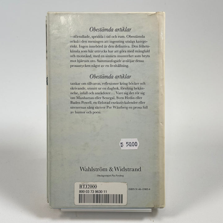 Obestämda artiklar - av Per Wästberg
