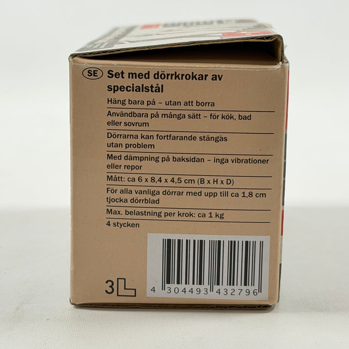 Ordex rostfria dörrkrokar modern design