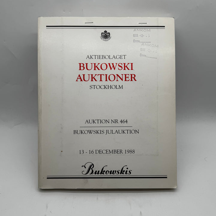 Bukowski auktionskatalog julauktion 1988 retro