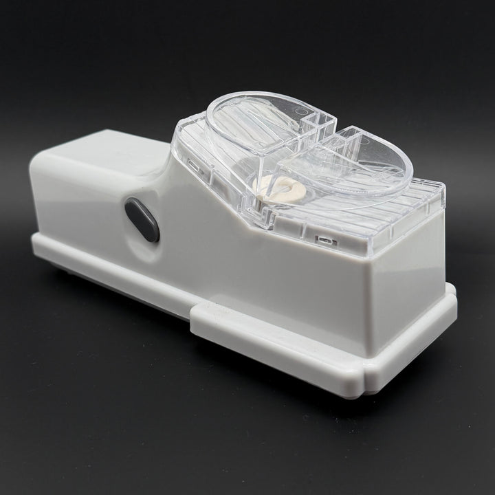 Retro knivslip / knivslipare i vit plast – praktisk och stilren design