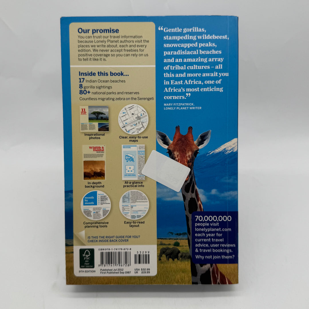 Lonely Planet reseguide East Africa pocket begagnad