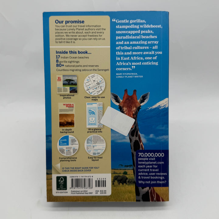 Lonely Planet reseguide East Africa pocket begagnad
