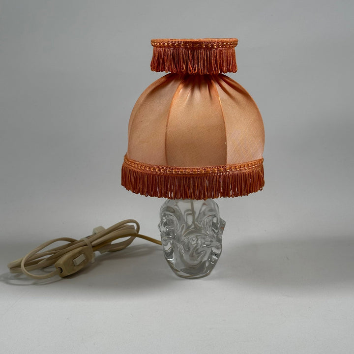 Vintage bordslampa med lejonfot i glas - Homy Secondhand Online