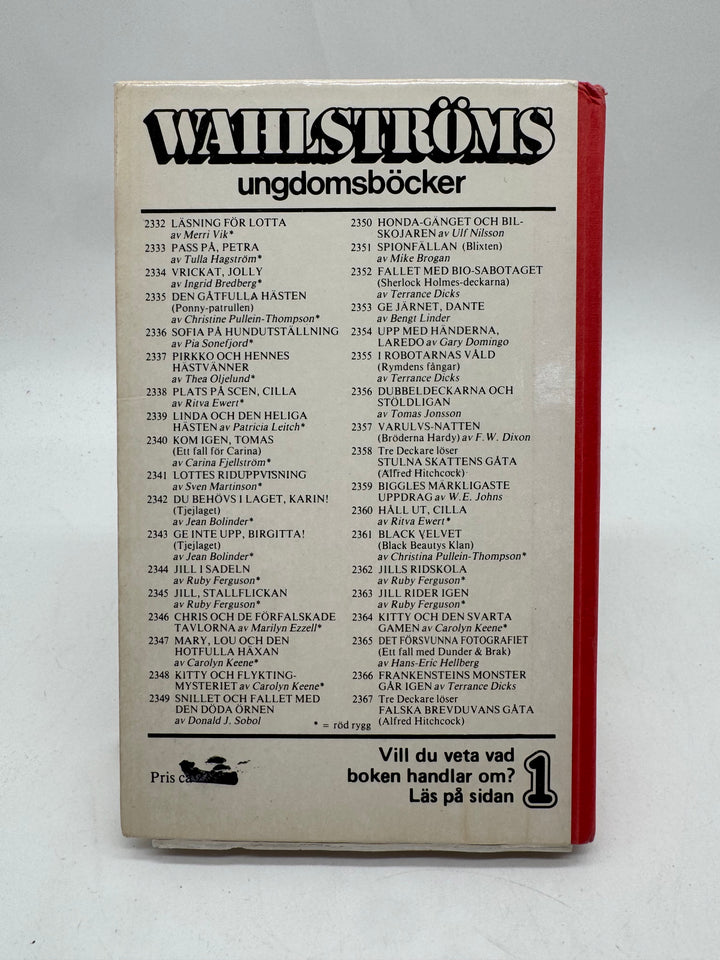 Retro ungdomsbok Lotta slår till B Wahlströms
