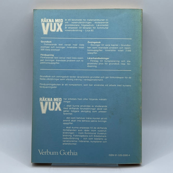 Räkna Med Vux Grundbok Retro Matematikbok