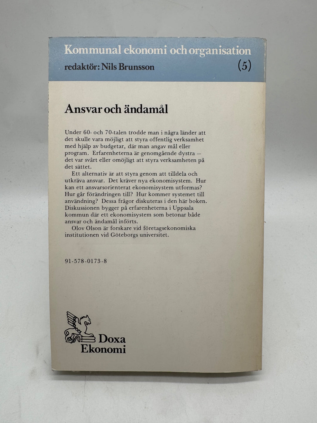 Ansvar och ändamål bok kommunal ekonomi retro