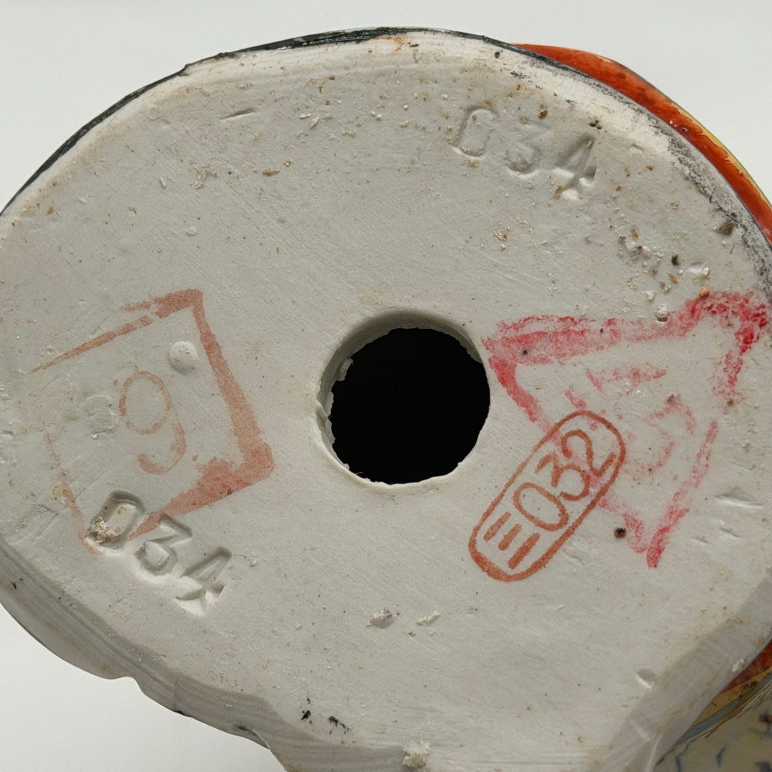 Retro handmålad asiatisk porslinsfigur vis man