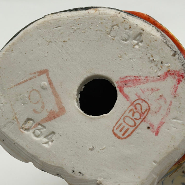 Retro handmålad asiatisk porslinsfigur vis man