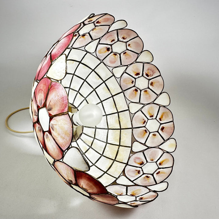 Retro taklampa i glasmosaik, blomdesign - Homy Secondhand Online