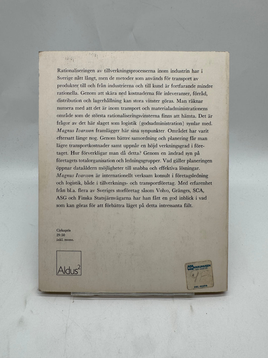 Logistik bok retro Aldus Magnus Ivarsson