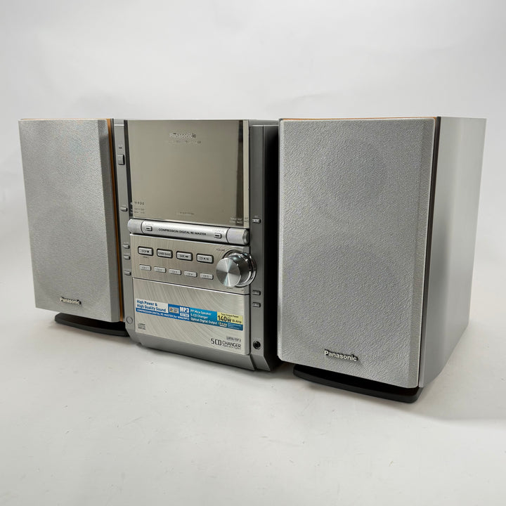 Panasonic silver mikrostereo med retrodesign