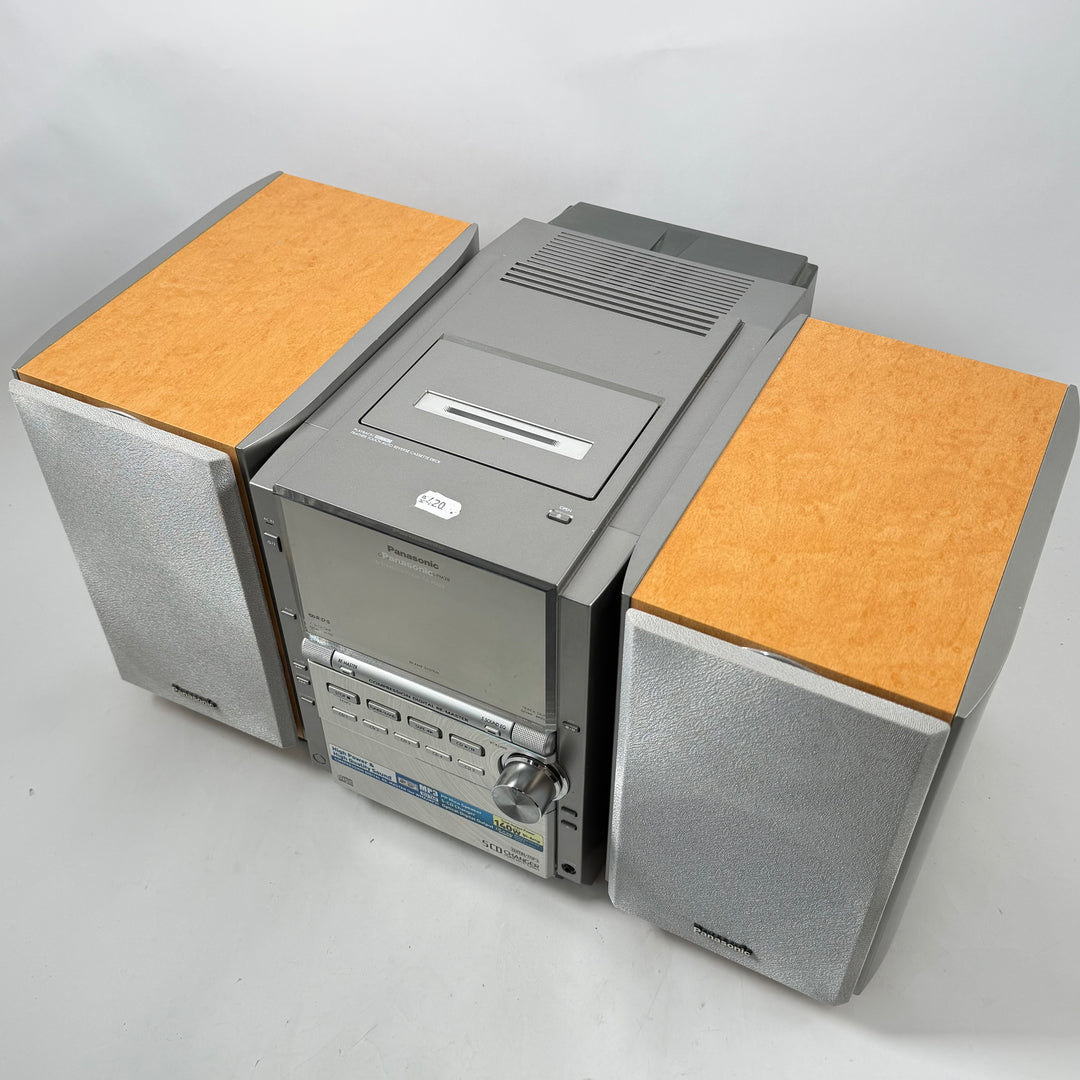 Panasonic silver mikrostereo med retrodesign