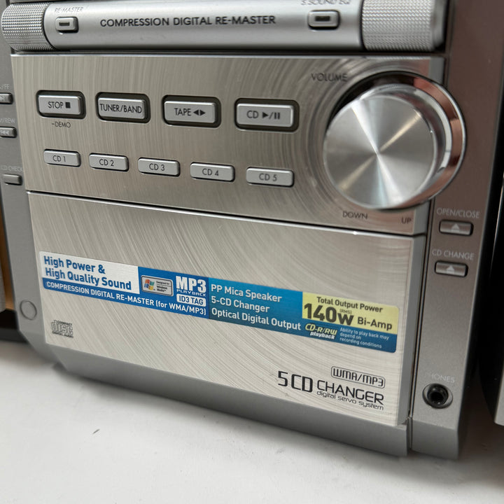 Panasonic silver mikrostereo med retrodesign