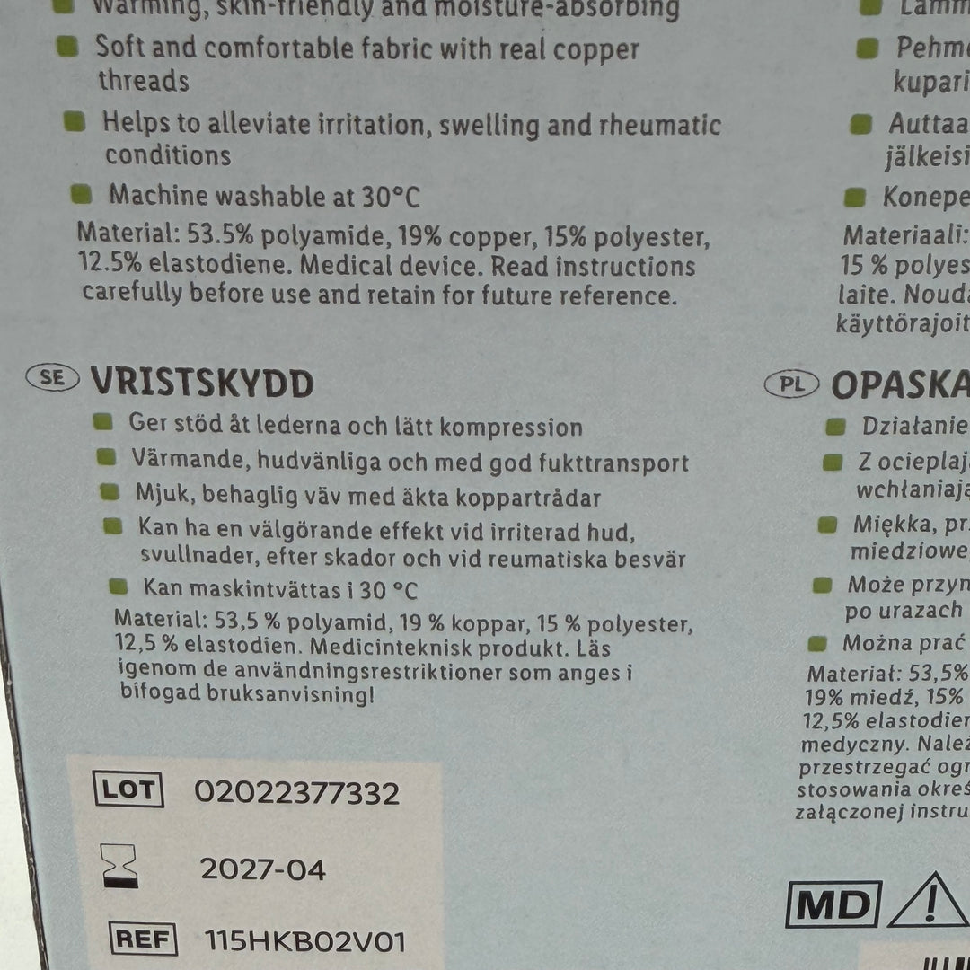 Sensiplast Ankelstöd med Koppartråd Begagnad